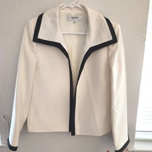 Jones Studio separates white black blazer jacket outerwear office size 6P Preown